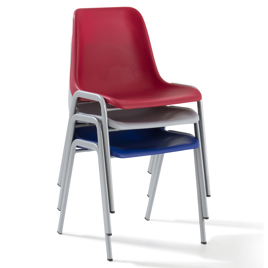 Chaise coque coloris rouge  ou bleu